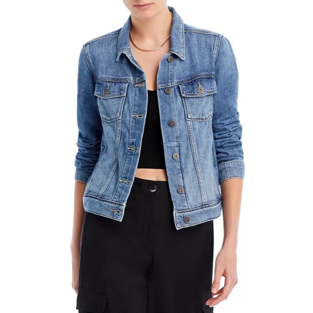 Paige Rowan Womens Xs Denim Jacket Classic Blue